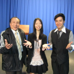 UGMショップ、スタジオにて峰村健二さんと。